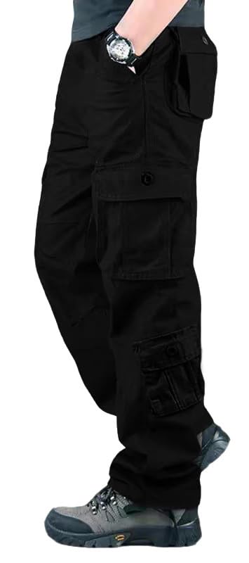 CLOAKA Cargohose Herren Leichter Männer Arbeitshosen Mode Slim Fit Cargo Hose Mit Taschen Baumwolle Cargohose