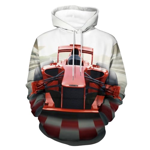 Hoodie voiture de course rouge pour rester au chaud avec un style racing