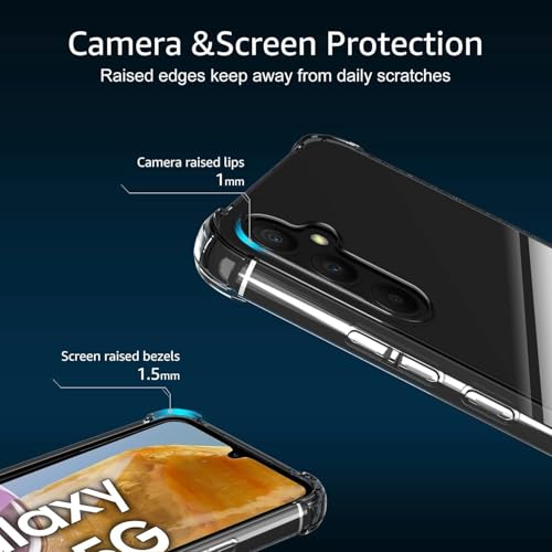 Image of REALCASE Silicone Samsung M15 5G Back Cover Case, Scratch Resistant Protective Crystal Clear Transparent Shock Proof Bumper Back Cover Case for Samsung Galaxy M15 5G