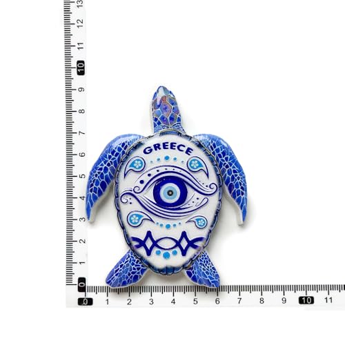 Imán Decorativo Tortuga con Ojo Turco Griego 7.3x9.6cm miniatura 3