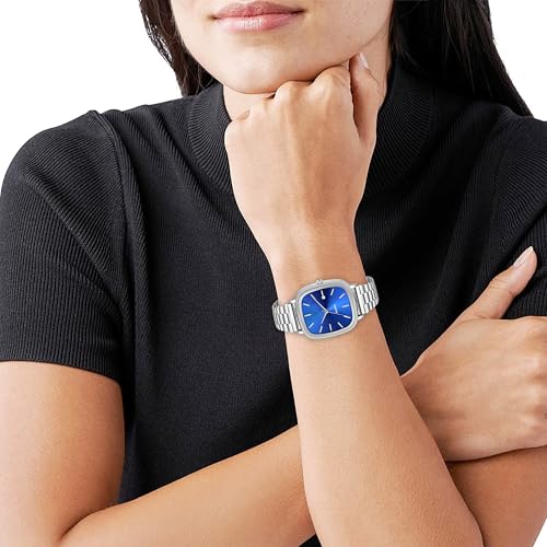 Image of Shocknshop Stainless Steel Analog Square Dial Date Display Unisex Wrist Watch for Men & Women -WCH136