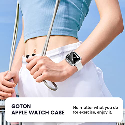 [2 In 1] Goton For Waterproof Apple Watch Case 41Mm Series 8/7 Screen Protector, Diamond Apple Watch Cover With Tempered Glass Screen Protector, Front & Back Bumper For Iwatch 8 & 7 41Mm Accessories #TOP5
