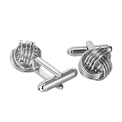 Image of Stunning Mens Nautical Knot Stainless Steel Cufflinks