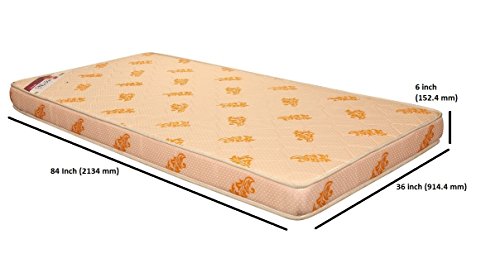 Image of Springwel Endura Plus 6-inch PU Foam Mattress, Small Single Bed, Size(84x36x6)