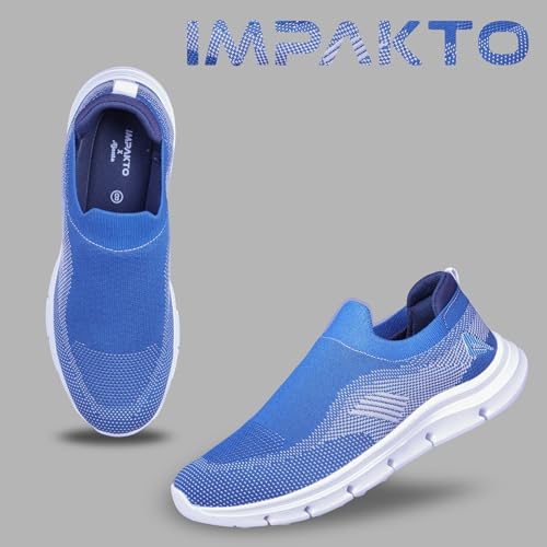 Image of Impakto FlexiSock Men's Walking Shoes | Lightweight & Breathable Casual Shoes | Slip-in Fit System for Hassle-Free Wear | Padded Insole | Anti-Skid EVA Outsole | Perfect for Casual Outfit
