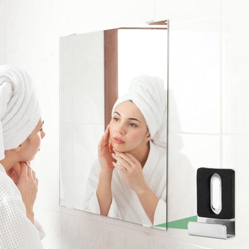 Image of 12 Pcs Metal Mirror Holder Clips, Mirror Clips Wide Channel Mirror Holder Frameless Mounting Hardware Hooks, Wall Mounting Mounting Clips with Screws Mirror Hangers Retainer Clips