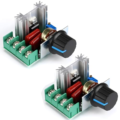 Image of Shockley E-DIMMER AC 50-220V 2000W SCR Triac Electric Voltage Regulator Temperature /Motor Speed Controller Light Dimmer (2000W SCR Triac - 2 Piece)