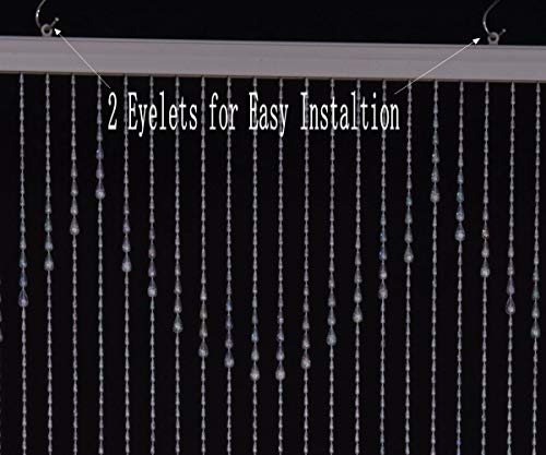 Flavorthings 3Ft X 9Ft 34 Strands Pink Iridescent Crystal Beaded Curtain For Doorway Room Divider Party Wedding Kids Girl Bedroom Decorations,Diamond Cut Bead Curtain (Iridescent Pink, 3Ft X 9Ft) #TOP1