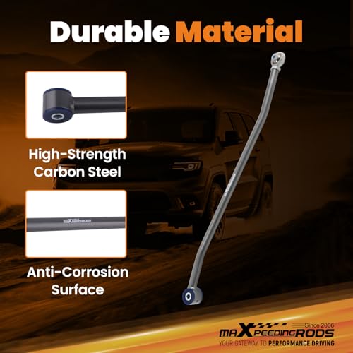 maXpeedingrods Adjustable 4-6.5" Lift Front Track Bar for Jeep Cherokee XJ 1984-2001, Panhard Rod w/Relocater Bracket by maXpeedingrods - Used condition - Image 2
