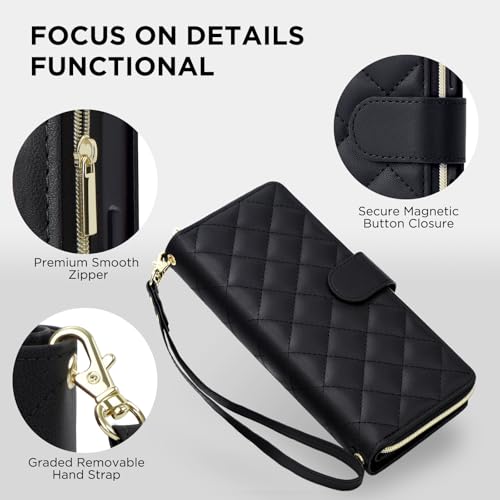 Housse iPhone 16 Plus en cuir synthétique de qualité supérieure Asuwish - 6
