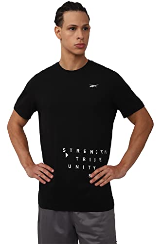 Image of Reebok Men's Solid Regular Fit T-Shirt