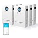 48V 100Ah (6 PACK) Wall-Mounted LiFePO4 Battery with 100A BMS, Max. 5120W Power,10000+ Cycles, Suit for Solar,Back UP Power,Off-Grid