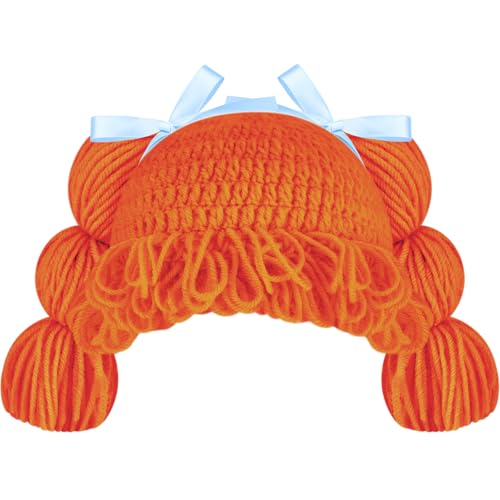 Jeere Halloween Cabbage Costume Baby Yarn Wig for Girl Infant Baby Cabbage Wigs for Boys Girls Infant Costume(Orange Cute)