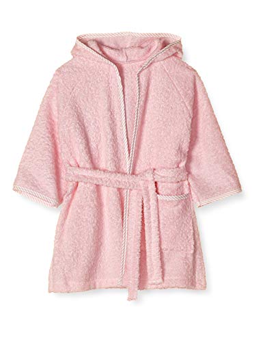 Peignoir bébé rose en coton éponge 550 g pour sécher rapidement après le bain