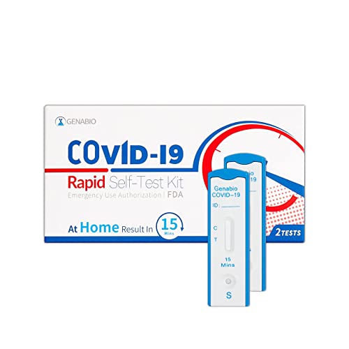 Genabio COVID-19 Antigen Rapid Self-Test Kit, Ages 2+, 2 Tests