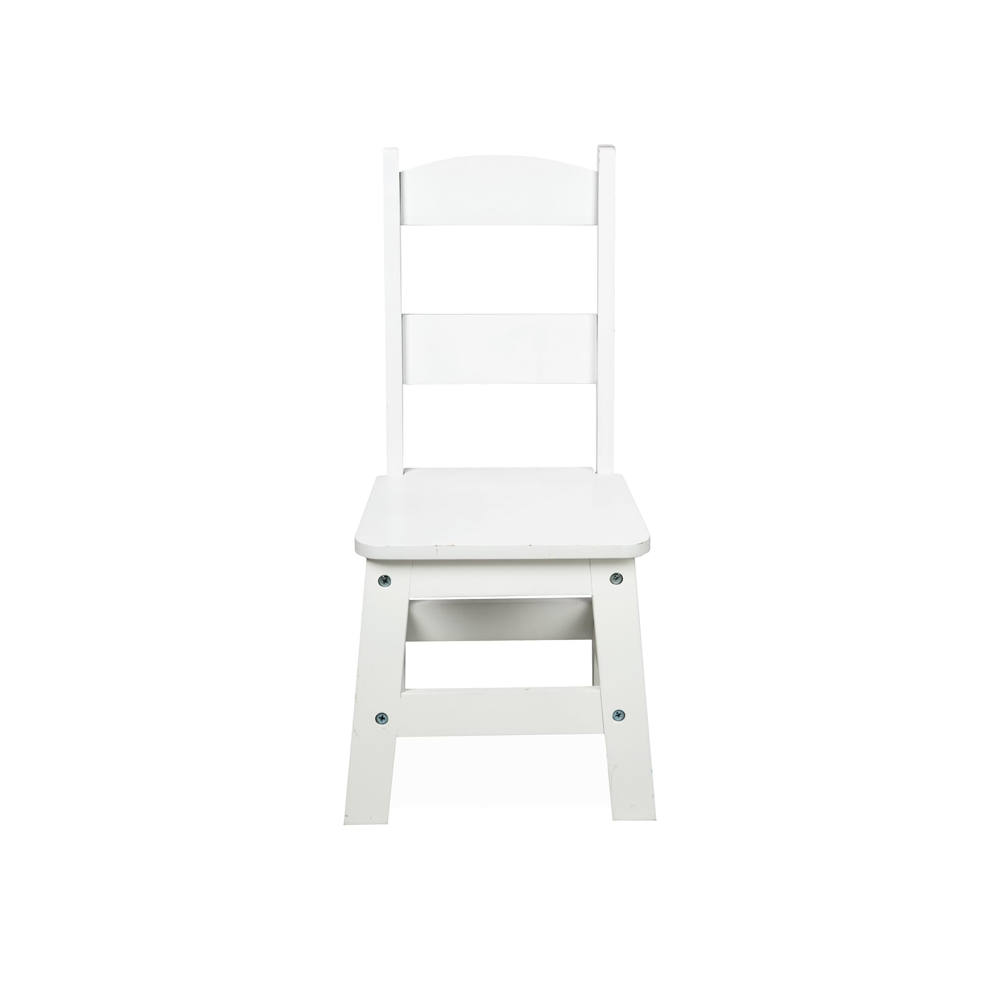 Melissa & Doug - Set 2 Sedie e 1 Tavolo Bianco in Legno | Arredo Cameretta Bambino | 3+ | Regalo per Bambine e Bambini