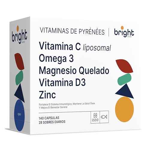 Omega-3 + Magnesio Quelado + Zinc + Vitamina D3 y Vtamina C Liposomal – Bienestar Integral para Cuerpo y Mente - 28 paquetes diarios