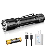 Lumintrail Fenix TK16 V2.0 Tactical Flashlight, 3100 Lumen Long Throw with 5000mAh USB Rechargeable Battery, and a Wall Plug