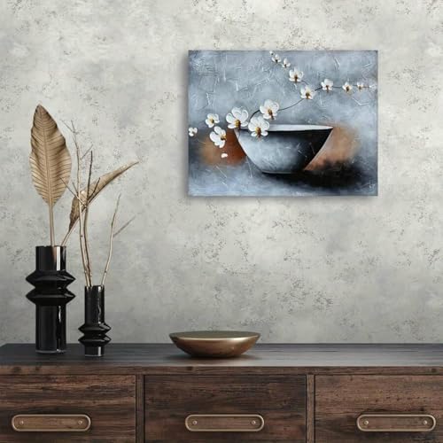 Impression sur toile florale abstraite cadre salon moderne - 2
