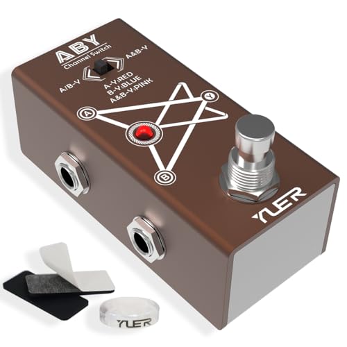 ABY Box Line Selector AB Channel Switch Guitar Effect Pedal for Electric Guitar/Bass with Footswitch...