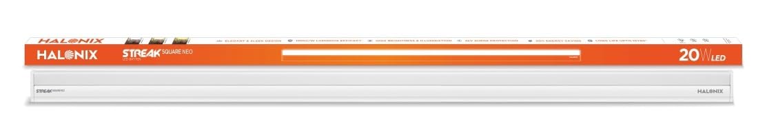 Halonix 20-watt LED Batten/Tubelight | Streak square 2-ft LED Batten for Living Room & Bedroom | Cool day light, Pack of 1-image-47