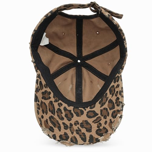 Gorra de béisbol estampado leopardo unisex ajustable miniatura 4