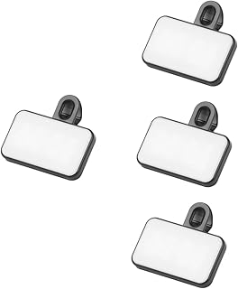 Angoily 4pcs Mobile Phone Camera Light Selfie Light Clip on Video Light Adjustable Camera Light Camera Lights for Photography LED Light for Makeup LED Camera Light Computer Abs Fill Light