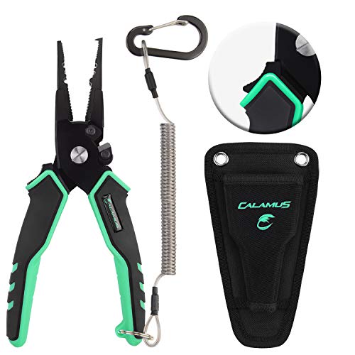 Calamus A7 Fishing Pliers, 7 inch Split Ring Nose, Seafoam Handles