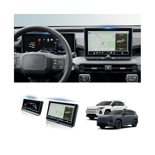 BIBIBO 2Pcs for New 2026 RAV4 Screen Protector 2026 Toyota RAV4 (LE/SE/XLE Premium/Woodland) 10.5-Inch Touchscreen+12.3"Dashboard [Tempered Glass Anti-Scratch Lessen Fingerprints] 2026 RAV4 Accessories(Not Fit 2026 RAV4 12.9"Display) by BIBIBO - Used condition - Image 2