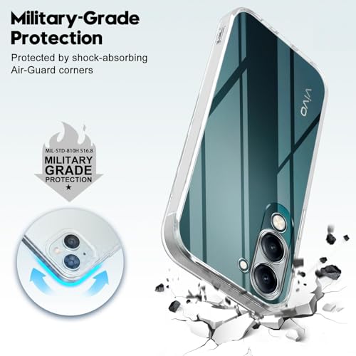 Image of Jkobi Back Cover for Vivo Y19e | Vivo Y19 | Vivo T4 Lite (Silicone Clear Shockproof Case with Camera Protection | Soft and Flexible | Transparent)