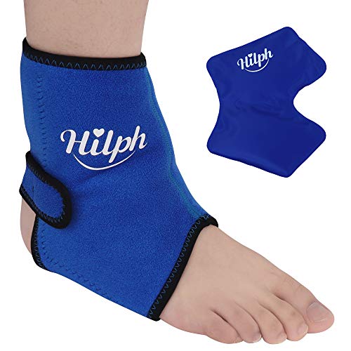 Hilph®Ice Pack for Foot & Ankle, Reusable Ankle Ice Pack Hot Cold Gel