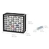 IRIS USA Small Parts Storage Cabinet, Made in USA, 64-Drawer Organizer for Hardware, Screws, Nuts & Bolts, Electronics, Beads, Craft Supplies, Building Bricks, Teacher Toolbox Storage – Black #4