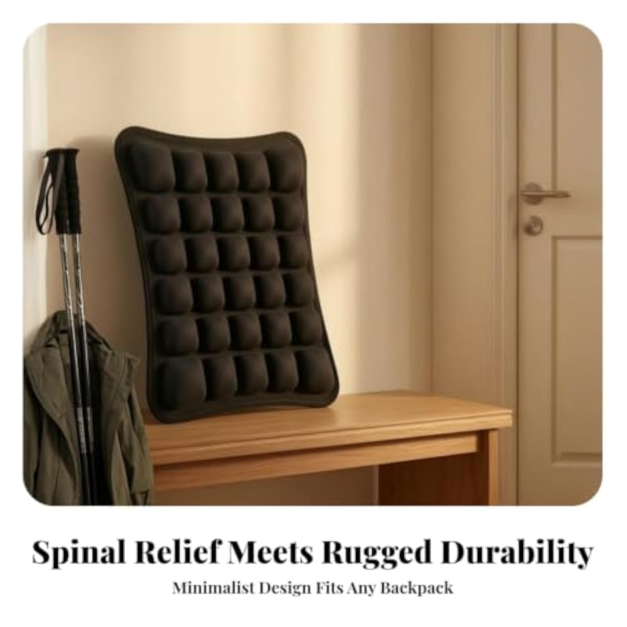 Comfortable Backpack Back Cushion, Portable Travel Bag