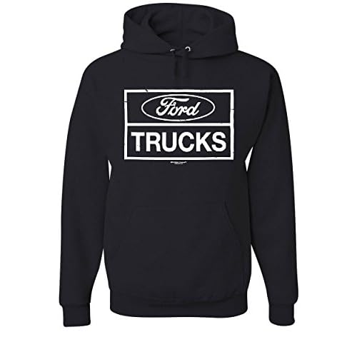Tee Hunt Distressed Ford Trucks Hoodie F150 American Pick Up Sweatshirt