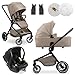hauck 3in1 Kinderwagen Set Move N Care mit Drive N Care Babyschale – Kombikinderwagen ab Geburt bis 22 kg mit Federung & wendbarer Sitzeinheit – Mocha
