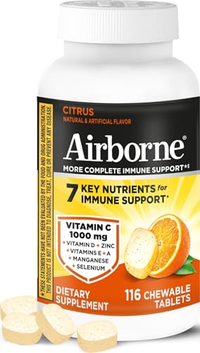 Airborne Citrus Chewable Tablets, 116ct...