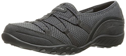Skechers Sport Women's Breathe Easy Blythe Fashion Sneaker,Charcoal,7.5 M US