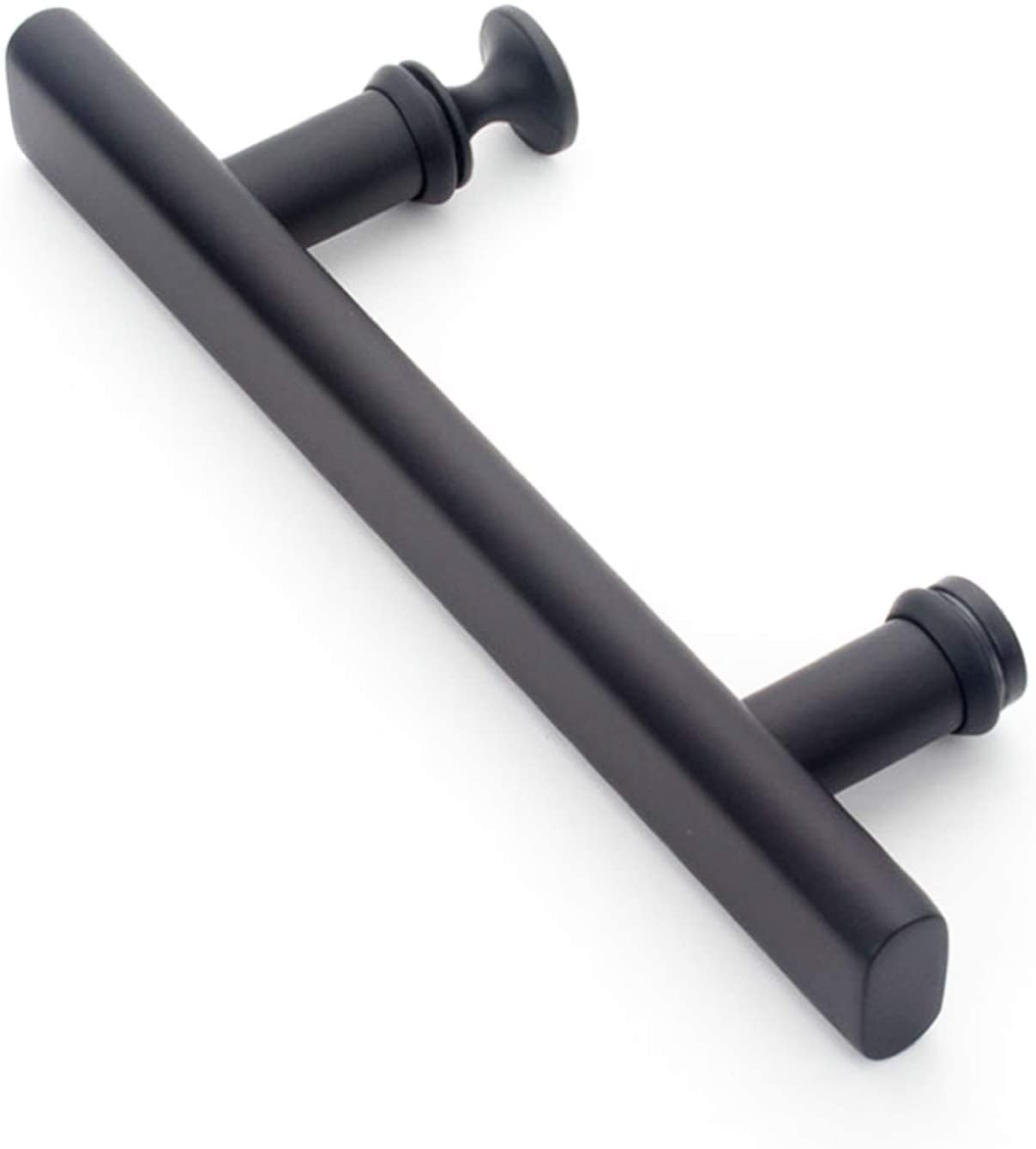 Poignée de porte noire de douche ou bureau en verre entraxe 30 cm et 14,5 cm
