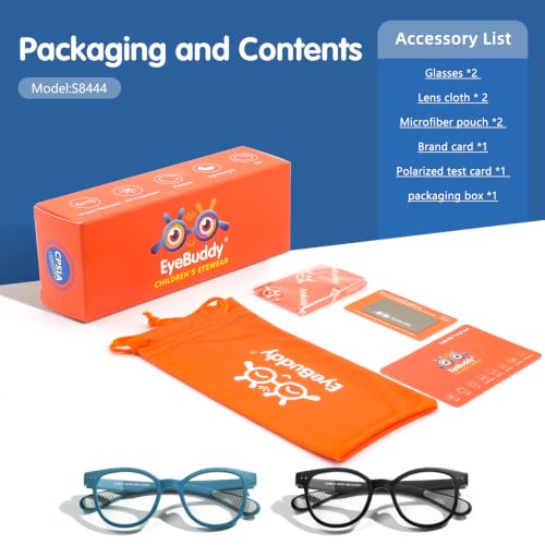 Image of EYEBUDDY Blue Light Glasses for Kids Boys Girls,Computer Gaming Bluelight Glasses,Fake Glasses for Ages 2-12