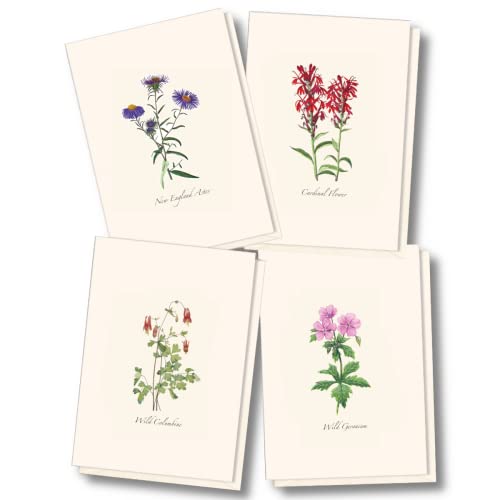 Image of Earth Sky + Water - Meadow Wildflower Assortment Notecard Set - 8 Blank Cards with Envelopes (2 each of 4 styles)
