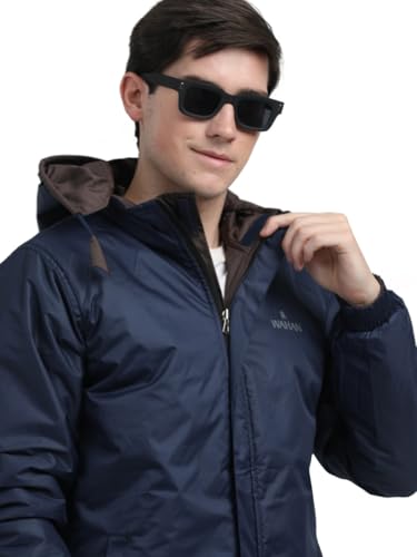 Image of Men's Waterproof Winter Jacket | Reversible & Removable Hood | 99% Water-Resistant | Heavy-Duty Warm Jacket with 4 Pockets