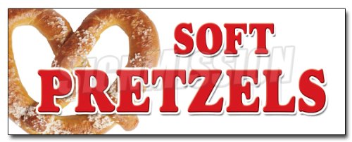 SignMission36" SOFT PRETZELS DECAL sticker pretzel stand cart