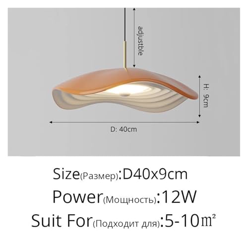 Lustre d'art créatif orange 40cm éclairage ciblé table restaurant - 2