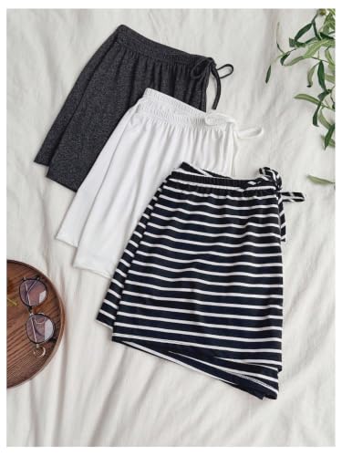 Image of Milumia Women's Plus Size Pajama Shorts Ruffle Hem Sleep Lounge Pj Shorts