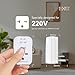 BXST 220V Surge Protector Electronic Voltage Protector for Home Appliance Surge Protector for Refrigerators One Outlet Plug 20A,4400W, White