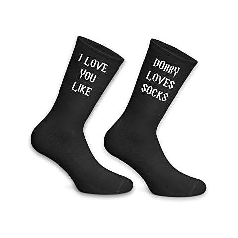 I Love You Like, Dobby Love's Socks, Fan Socks, Novelty Gift, Birthday (Large 6-12) Cover