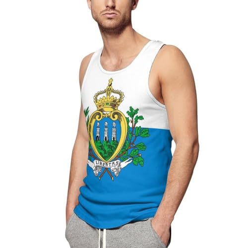 Débardeur Saint-Marin imprimé 3D homme en polyester léger