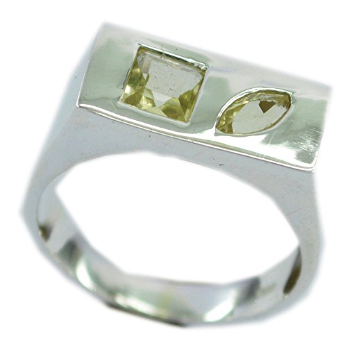 Bague Femme Gemischtschliff Jaune en argent massif
