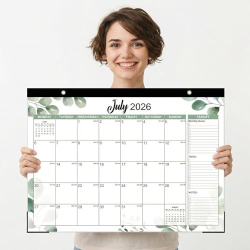 Large Wall Calendar 2026 2027 22 x 17 Inch Jul. 2026-Dec. 2027 18 Month