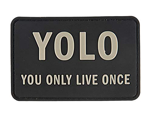 YOLO You Only Live Once PVC Morale Patch - Black